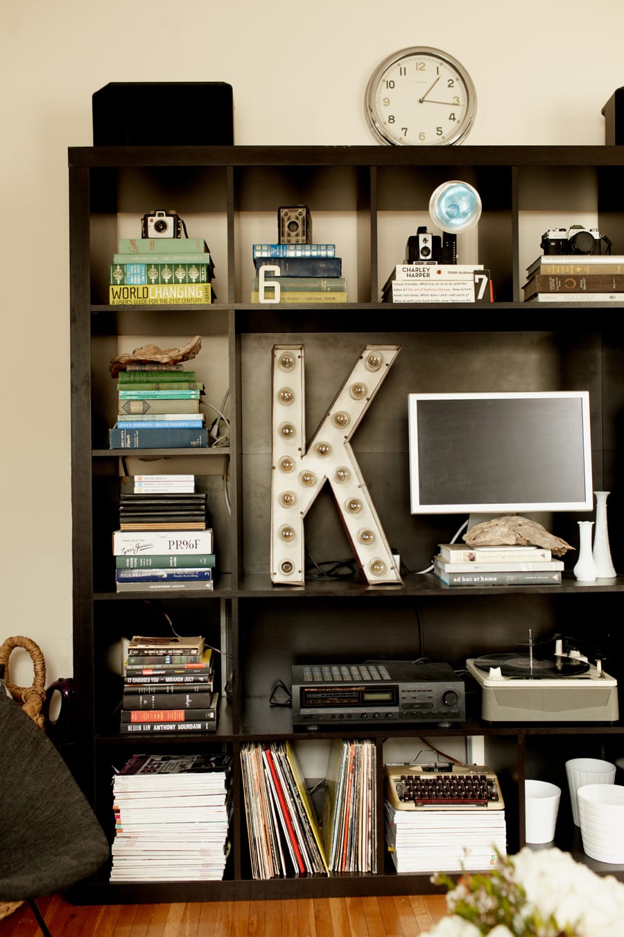 ikea shelving unit styled kate arends wit & delight