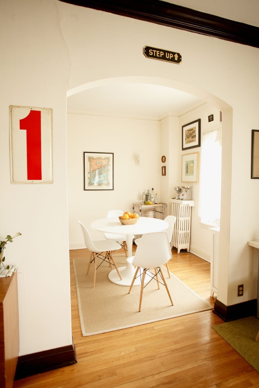 dining room white table kate arends wit & delight