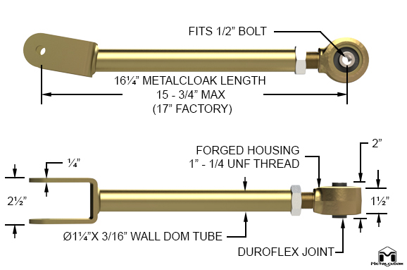 JK Wrangler Upper Front Duroflex Control Arms