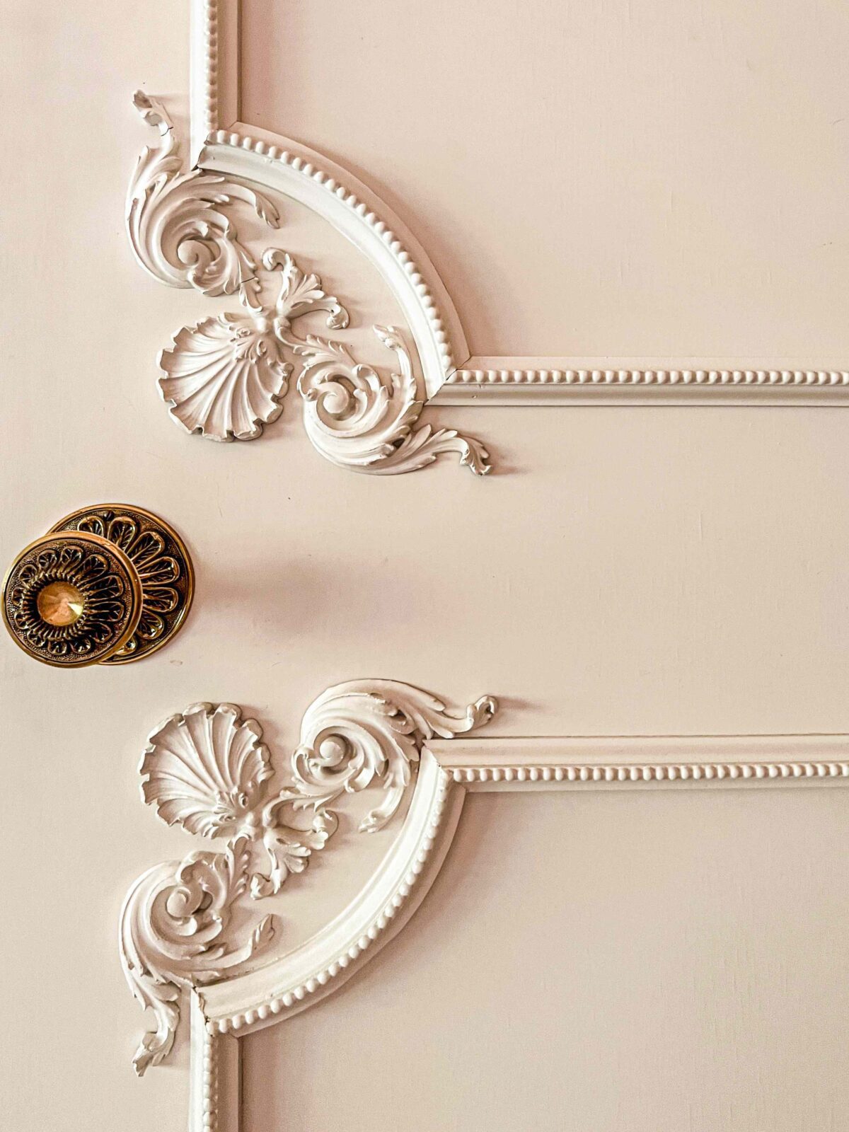 Ornate paneling detail on a door