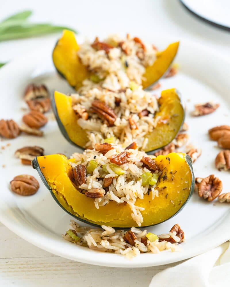 Stuffed acorn squash